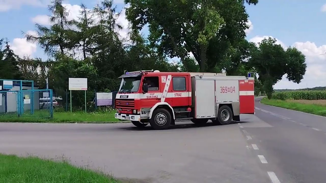 Przejazdy JRG 1 Płock i OSP do pożaru wysypiska w Kobiernikach