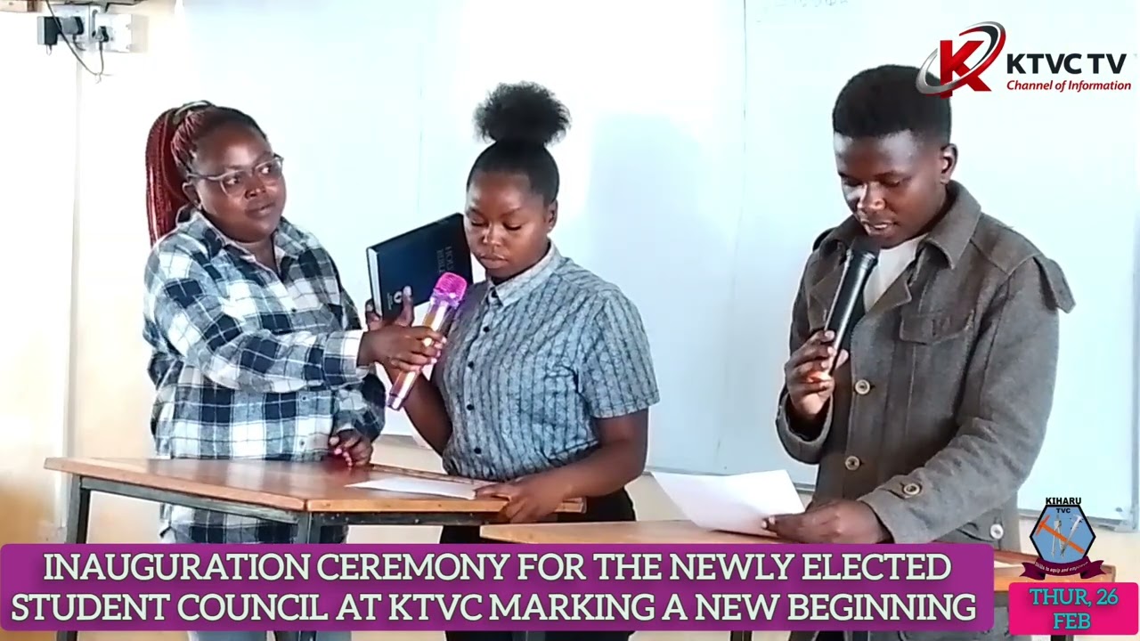 Watch the swearing In of the powerful incoming Kiharu tvc students leaders, KTVC Media 