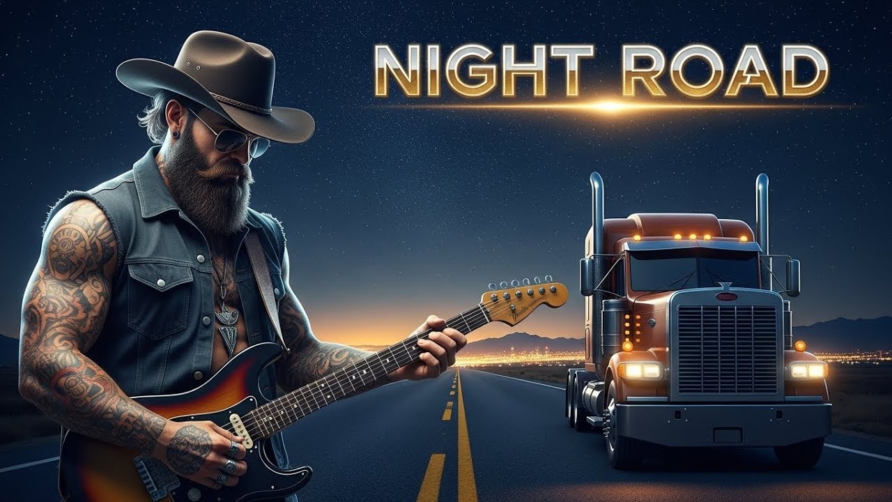 Truck N’ Roll on Empty Roads 🌙 Country Rock Night Mix