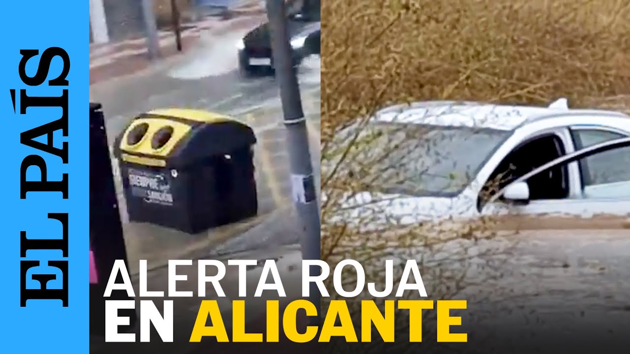 La dana Alice deja alerta roja y fuertes lluvias e inundaciones en Alicante y Murcia