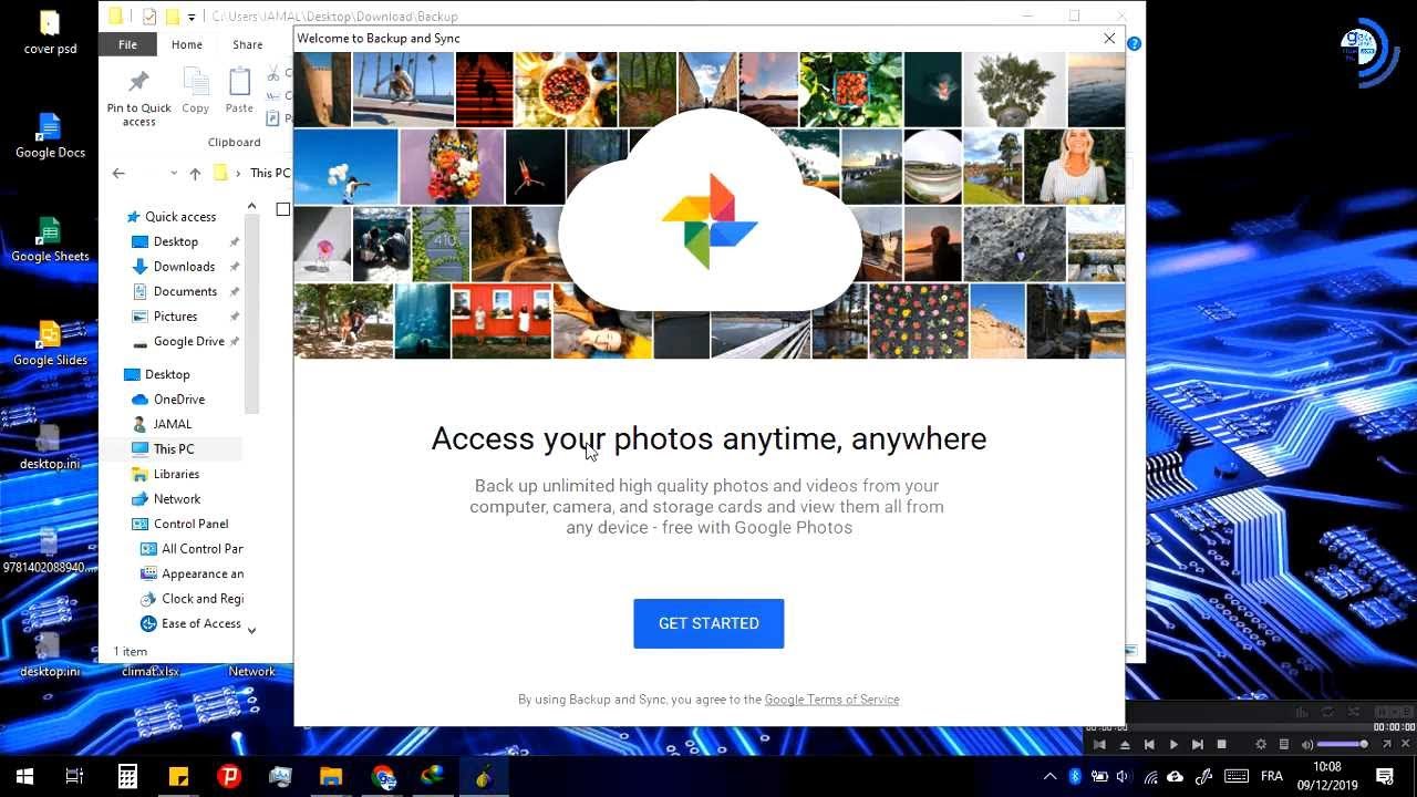 How to synchronize photos and videos from PC to google photos