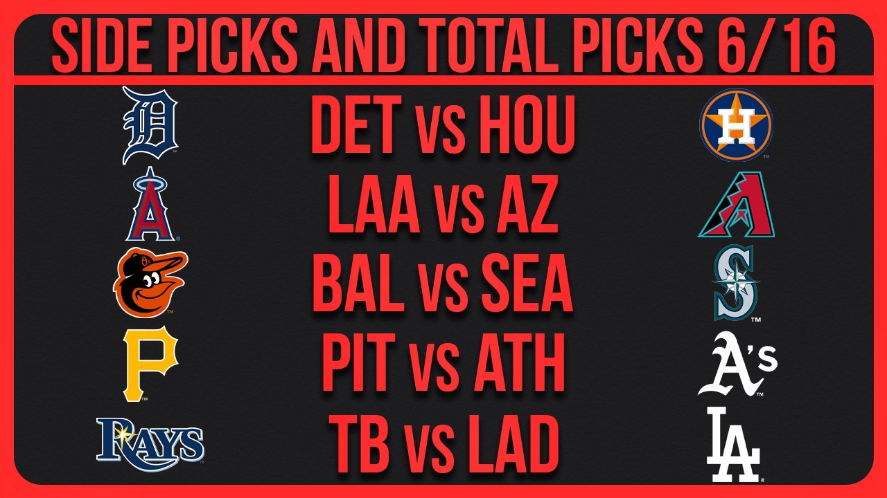 MLB Picks Today | Best Bets & Predictions Tuesday 6/16/26