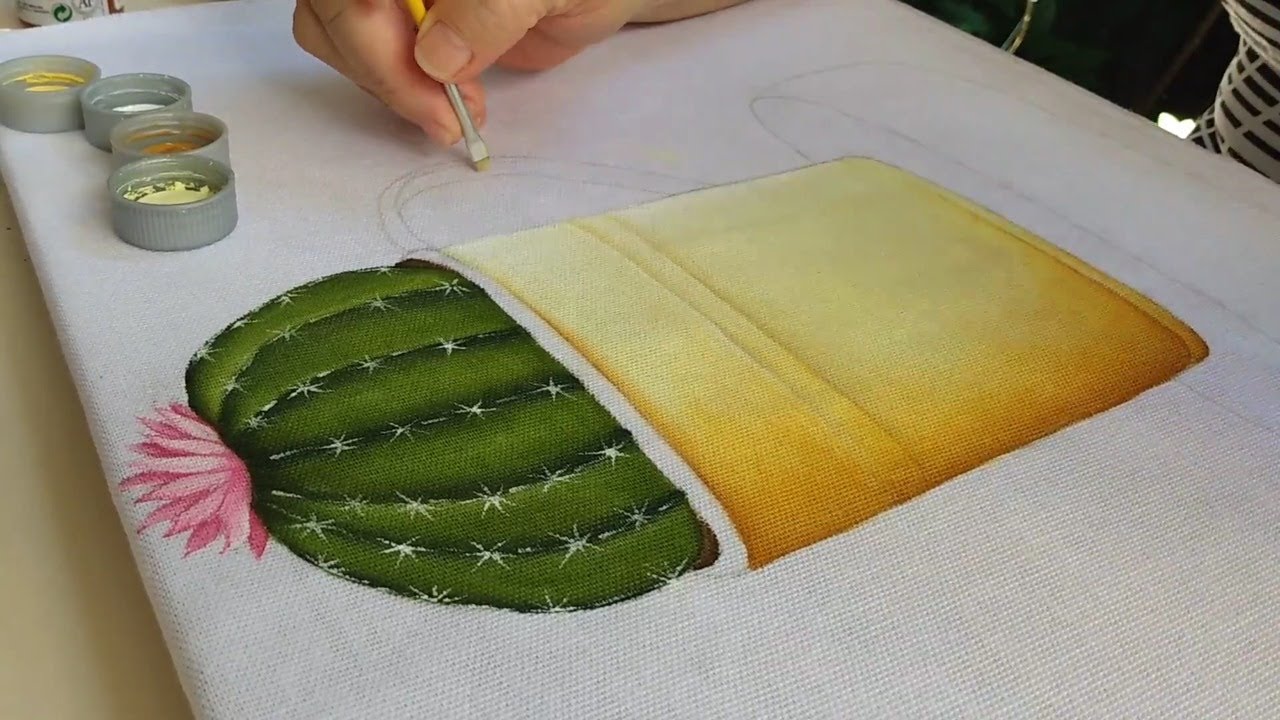 Aprenda a pintar CACTOS videoaula