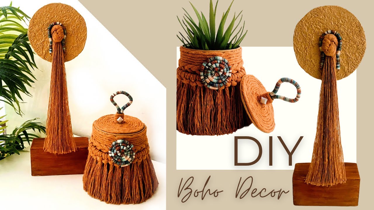 LATA Decorada e ESCULTURA | DIY Decoração Boho | Crie e Decore com Material Reciclado