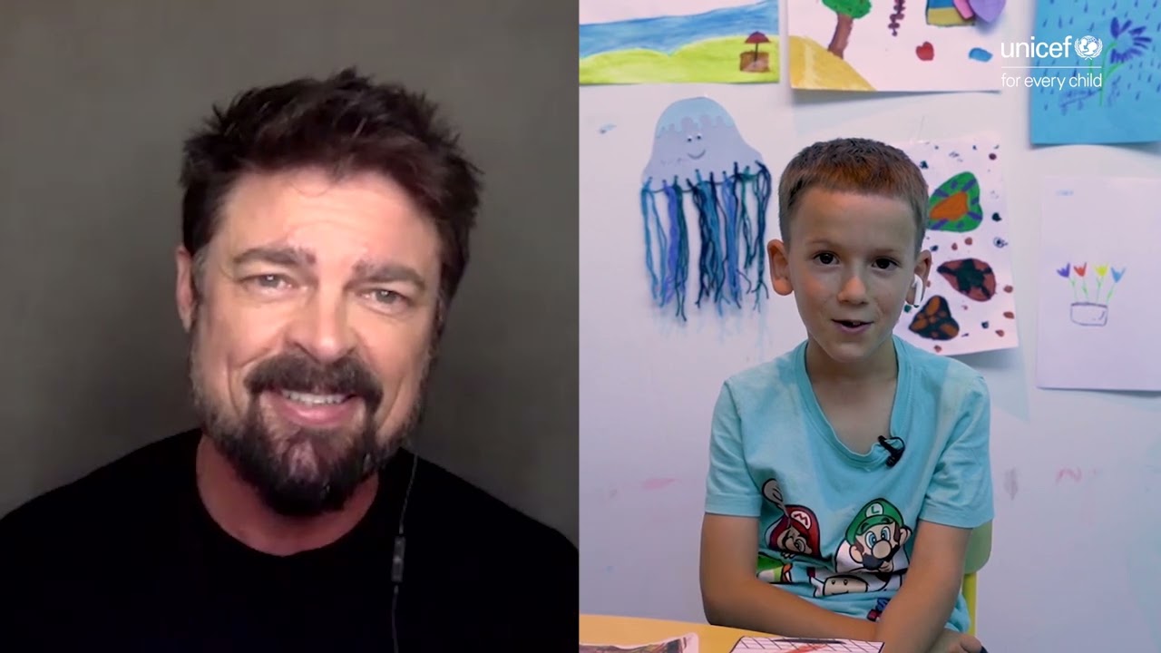 UNICEF Ambassador Karl Urban meets Makar in Moldova