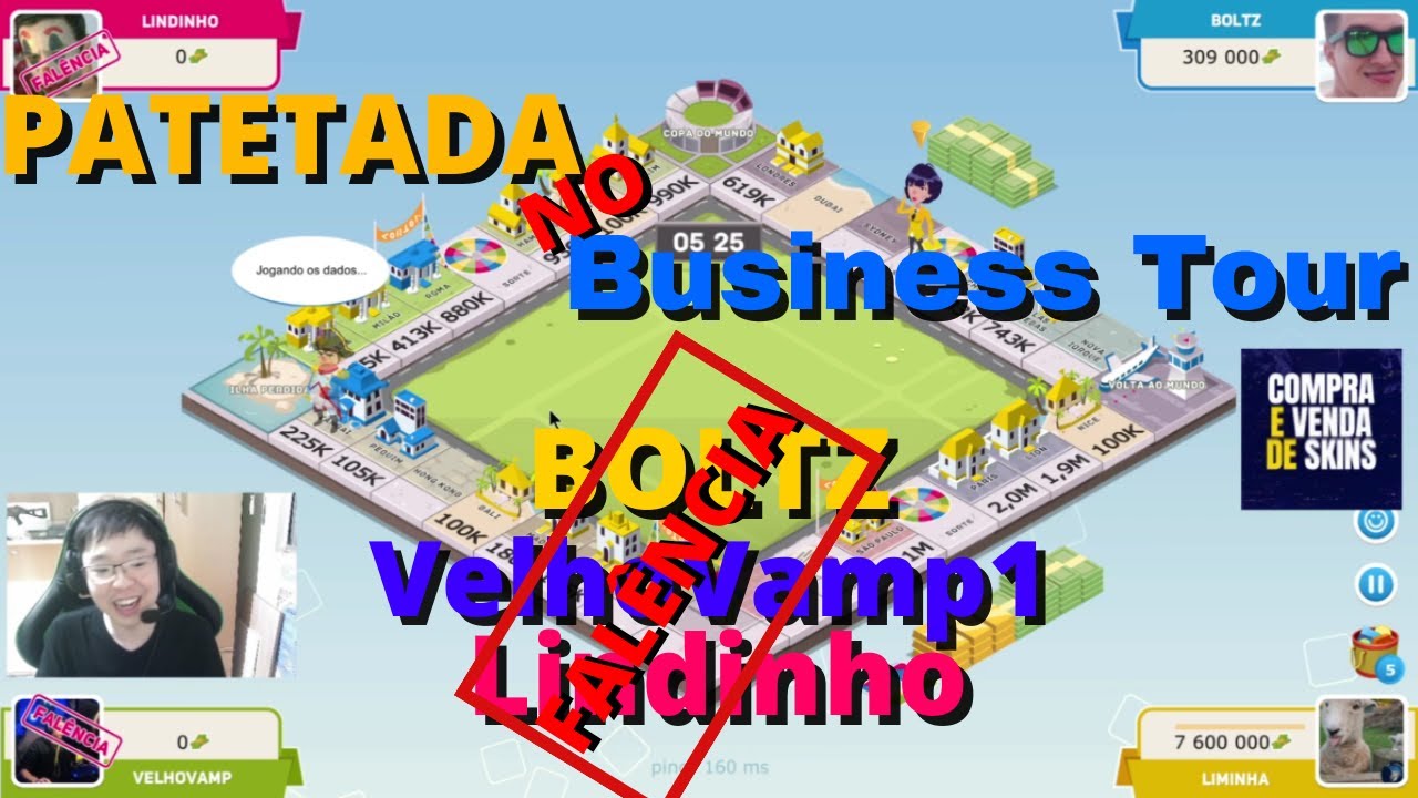 Liminha FALIU todo mundo - Patetas jogando Business Tour (Banco Imobiliário) (Novo)