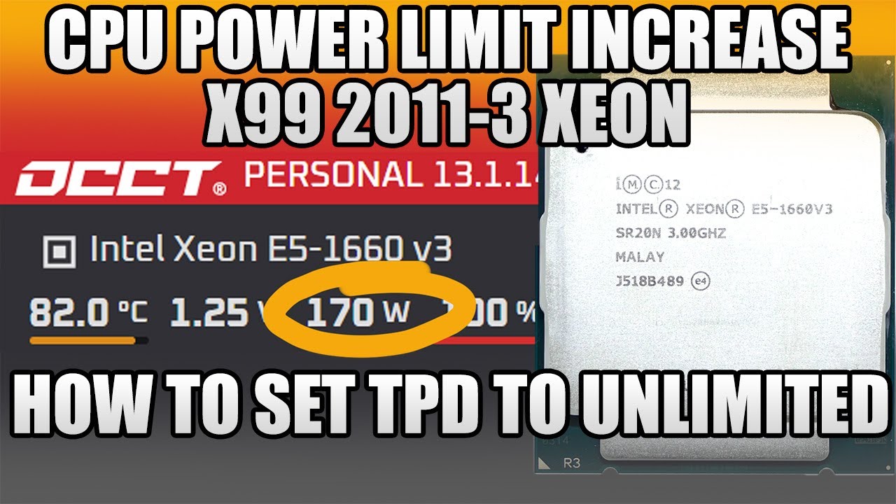 x99 Huananzhi INCREASE CPU POWER LIMIT - UNLIMITED TDP | OVERCLOCKING Xeon E5 1660 V3 / 1650 / 1680