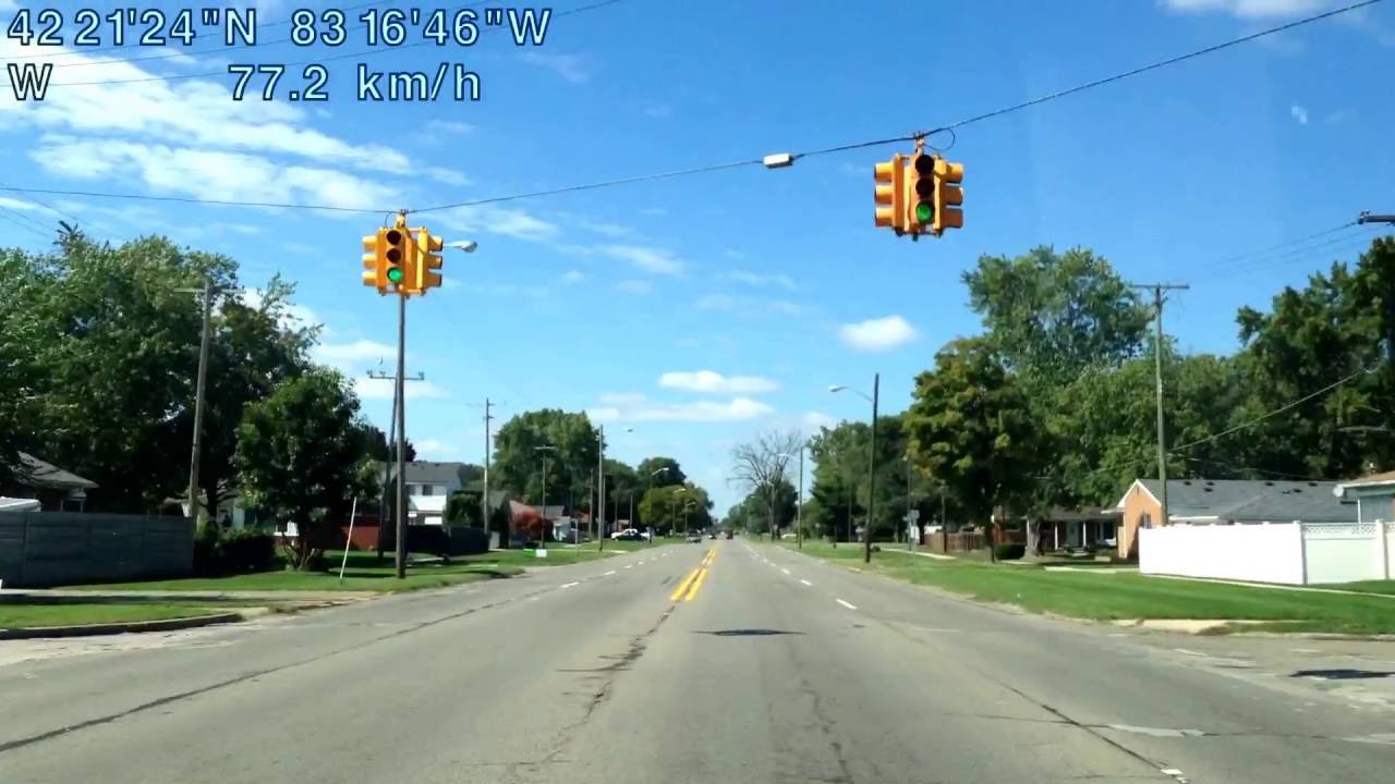 Driving from Detroit, Michigan to Westland, Michigan