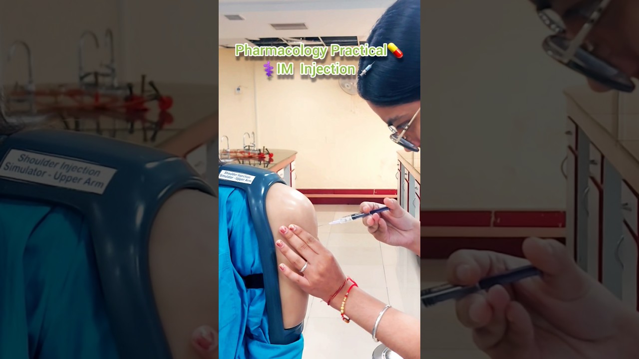 I performed✨️Intramuscular Injection💉Demonstration: Pharmacology Practical💊 2nd Year Mbbs📚 Student⚕️