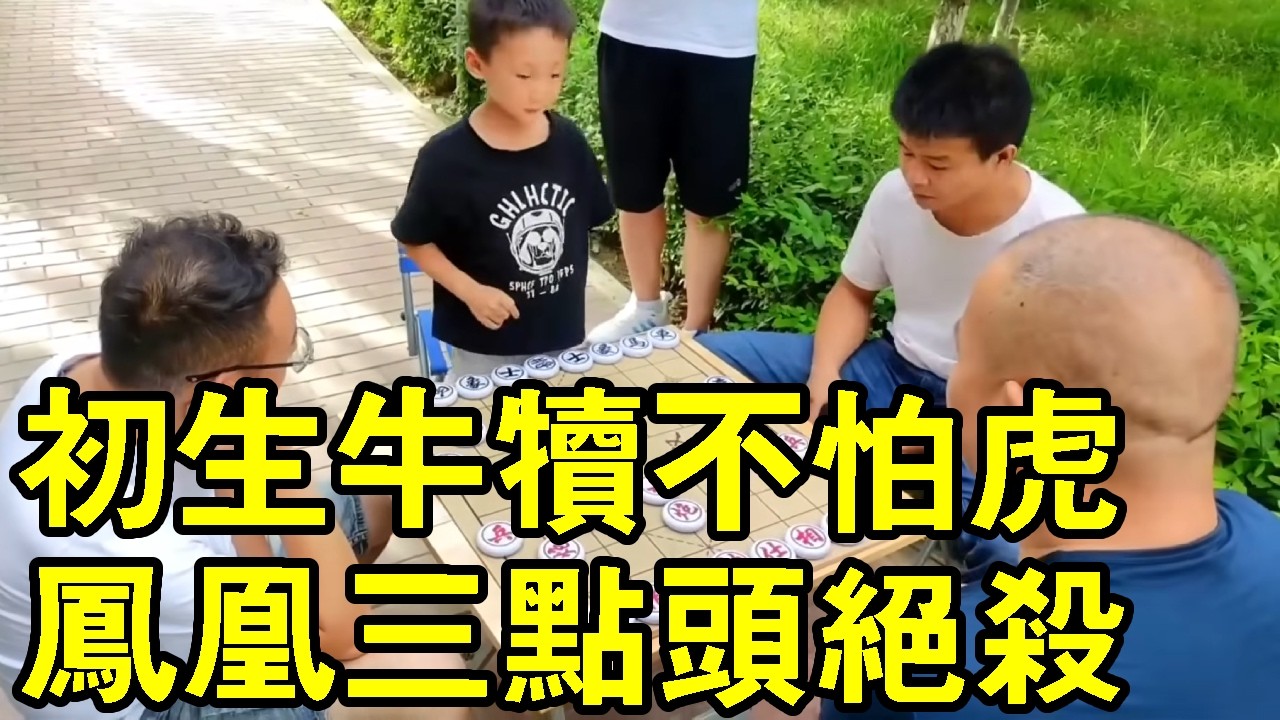六岁小朋友街头挑战大爷，初生牛犊不怕虎，凤凰三点头竟然把大爷绝杀！【象棋小宝】