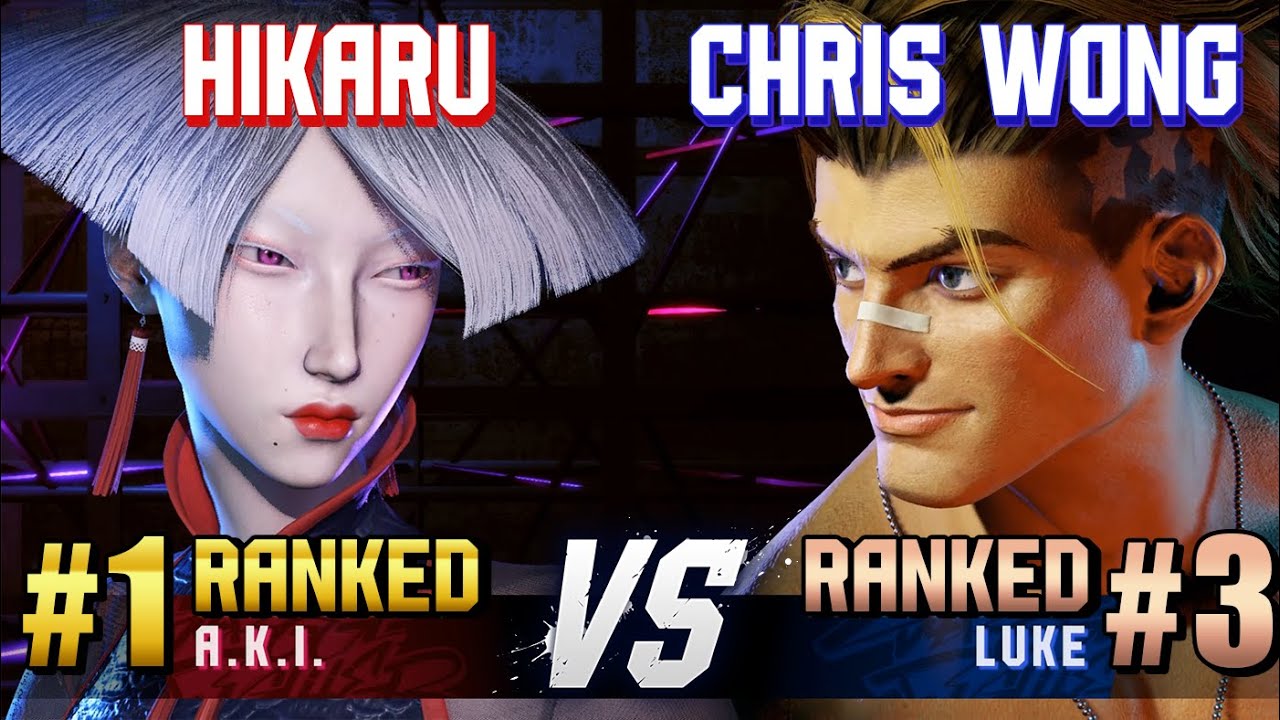 SF6 ▰ HIKARU (#1 Ranked A.K.I.) vs CHRIS WONG (#3 Ranked Luke) ▰ Ranked Matches