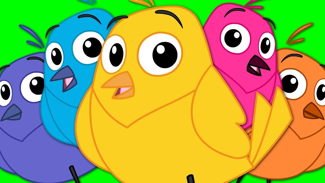 Five Little Birds | Children's Nursery Rhymes | Bird Song | Kids TV