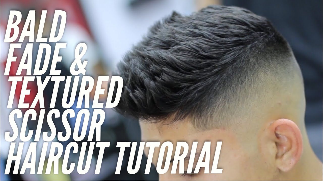 Barber Tutorial using Scissors on top with a Bald Fade on sides!