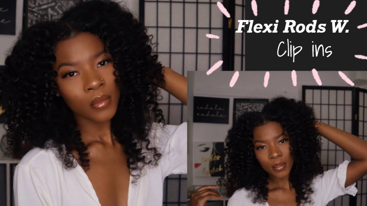 How To: Flexi Rods on Clip in’s (ISeeHair Kinky curly )