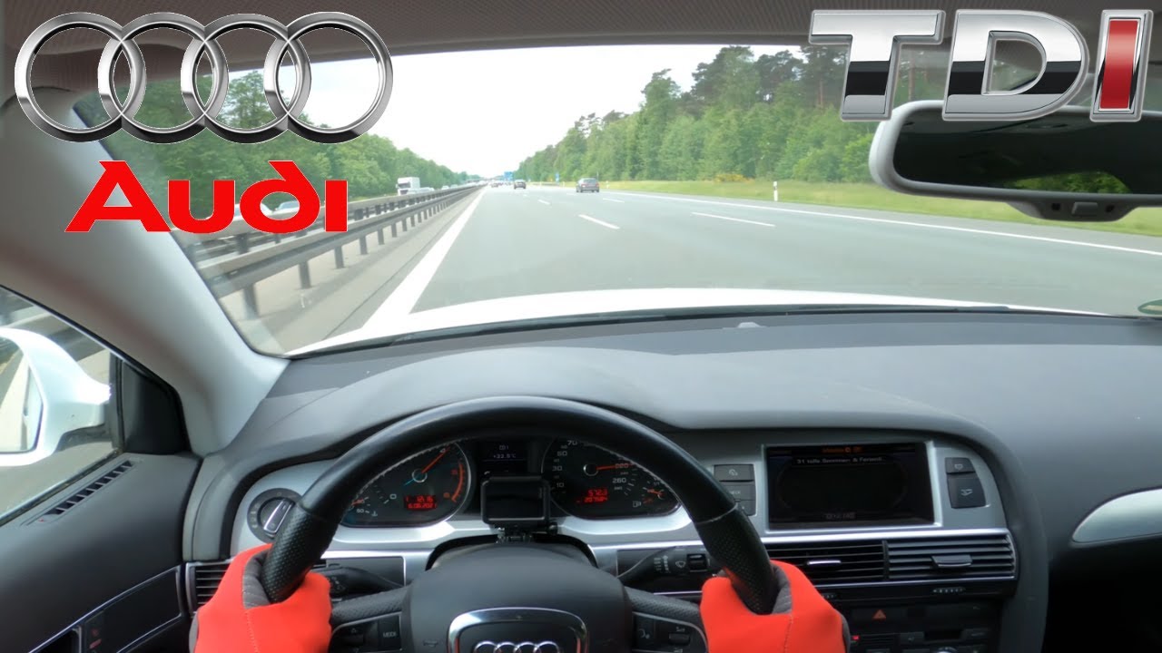 AUDI A6 C6 2.0 TDI 140HP TOP SPEED DRIVE ON GERMAN AUTOBAHN
