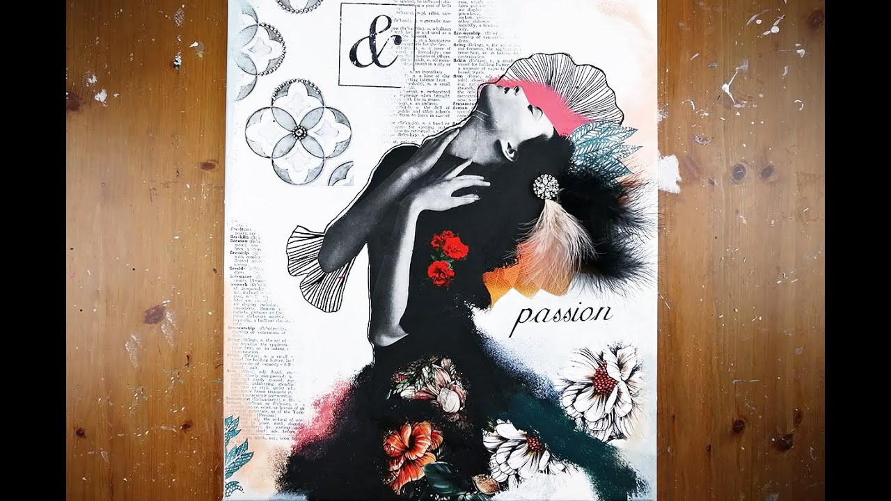 Collage art techniques - tutorial