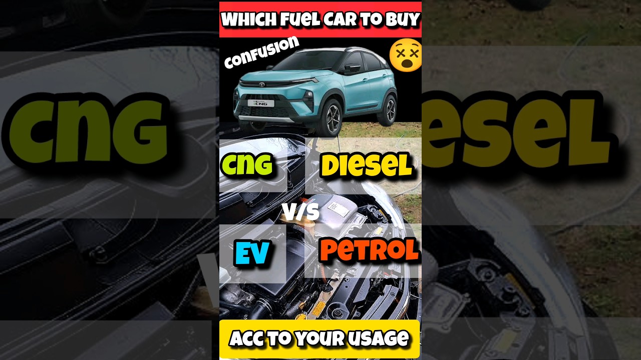 (Confusion)🤯 Petrol Vs Cng Vs Ev Vs Diesel Which Car is Perfect For You #shorts