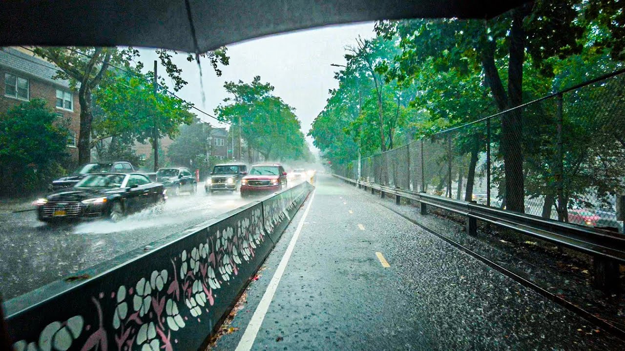NYC Flash Flood, Severe Thunderstorm 07/31/25 | Walking in Torrential Rain | Heavy Rain Brooklyn NY