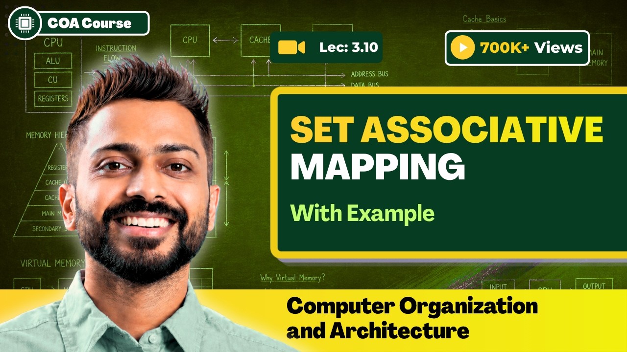 L-3.10: Set Associative Mapping with Examples in Hindi | Cache Mapping | Computer Organisation