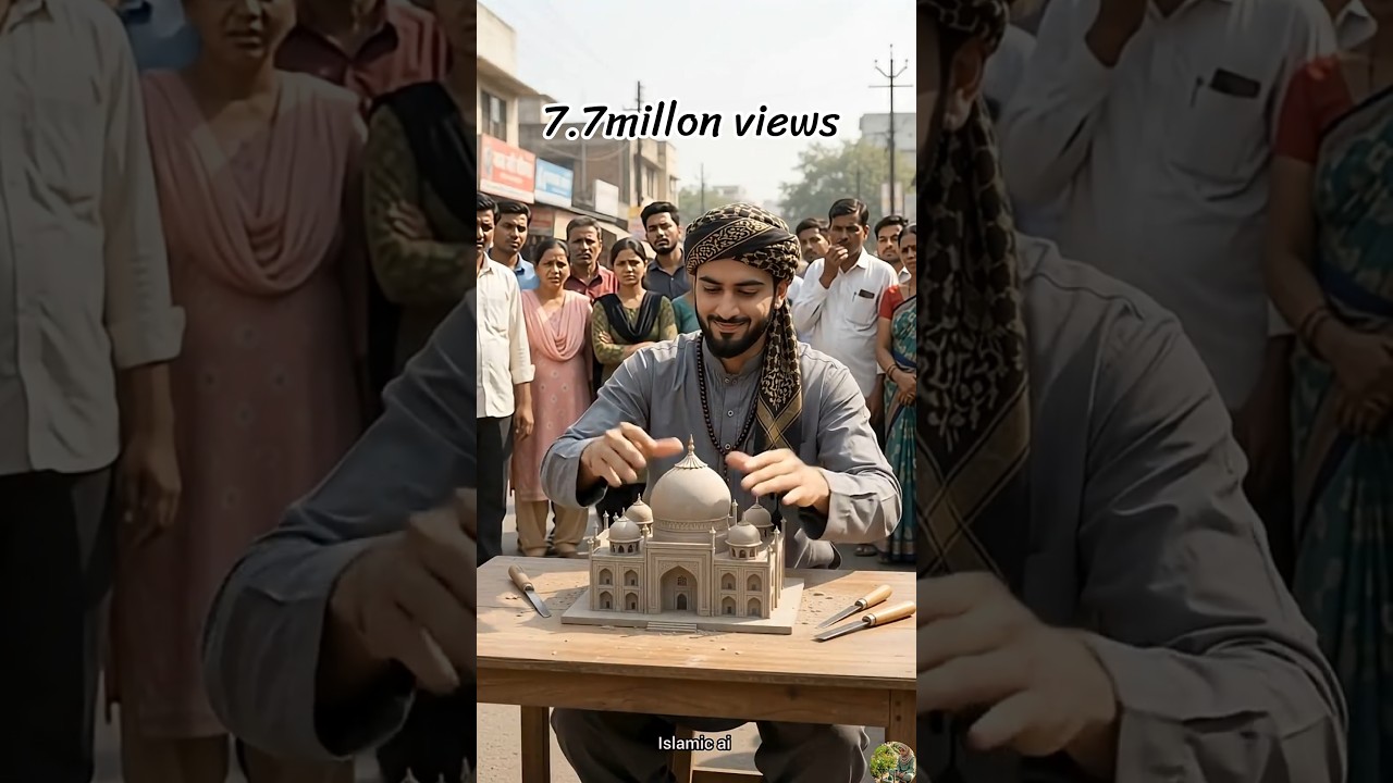 Built such a mosque that everyone was delighted 😱🤗 #islamic #art #viral #shorts