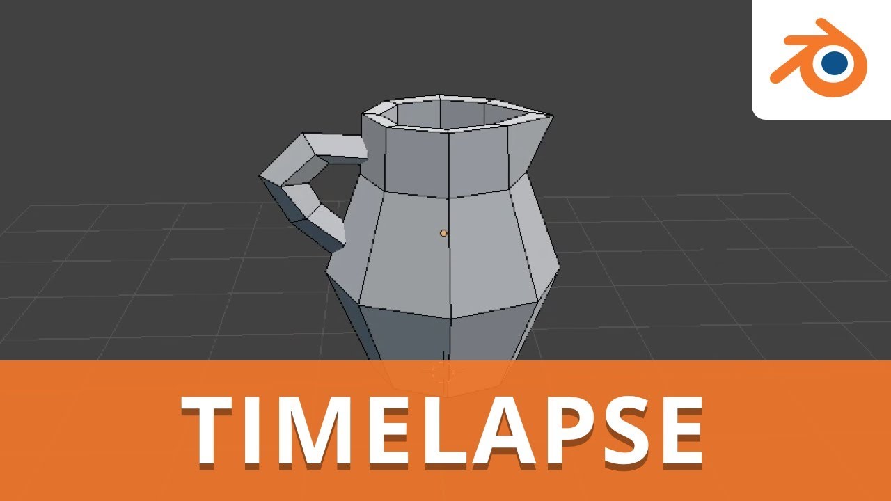 Modeling Low Poly Jug in Blender (Timelapse)