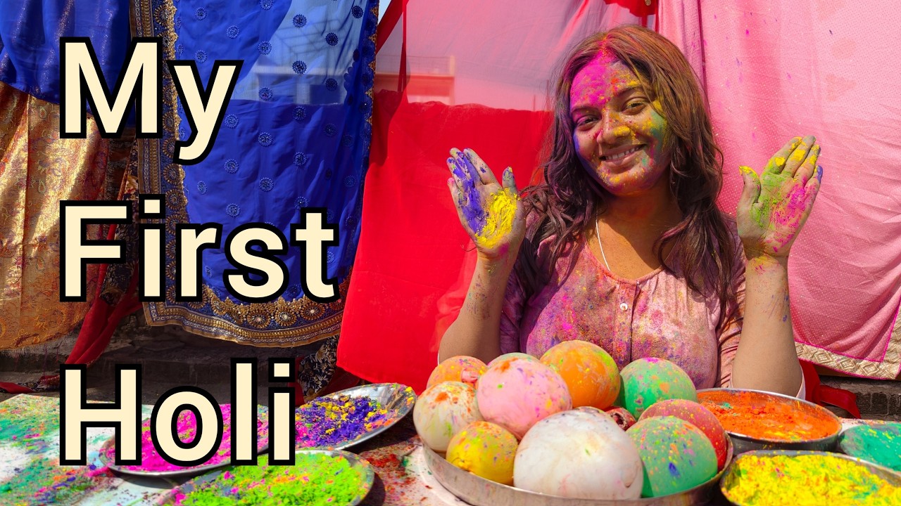 Playing Holi For The First Time In My Life🎨|Hostel To Home Holi Vlog😃🫟