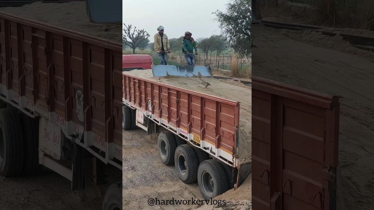 new trick for sand un loading & esuka unloading simple trick || smart work 🙏💯