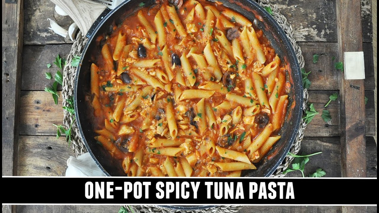 One-Pot Spicy Tuna Pasta | CRAZY Good 30 Minute Recipe