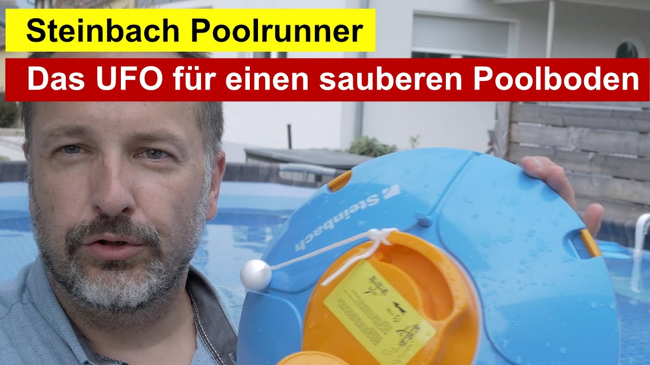 Steinbach Poolrunner Battery Basic  - Akkubetriebener Poolroboter zur optimalen Poolbodenreinigung