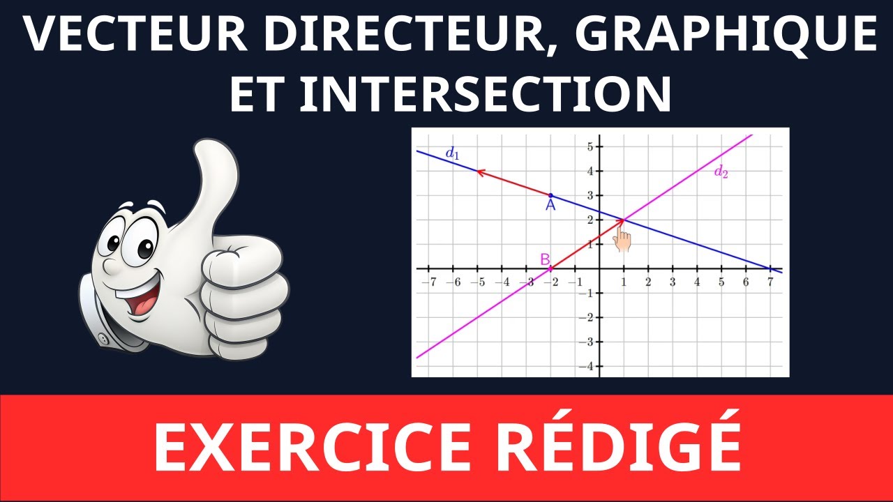 4 - Vecteur directeur et représentation graphique ; intersection