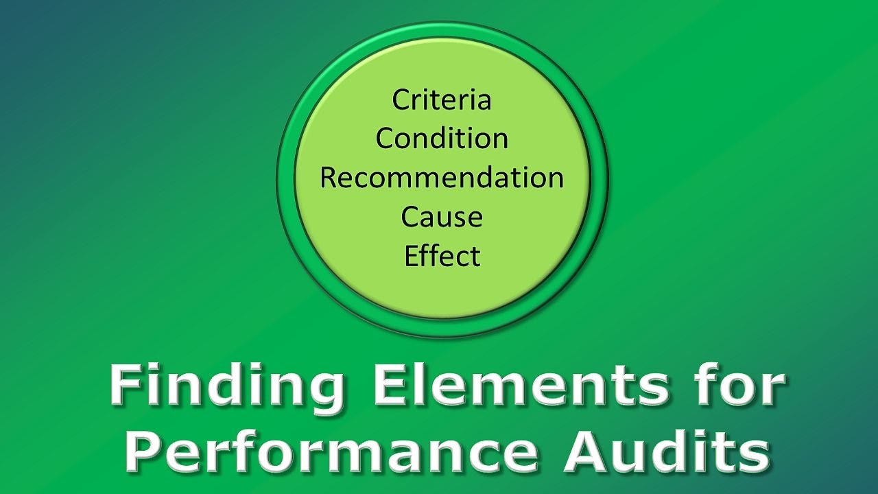 Audit Finding Elements