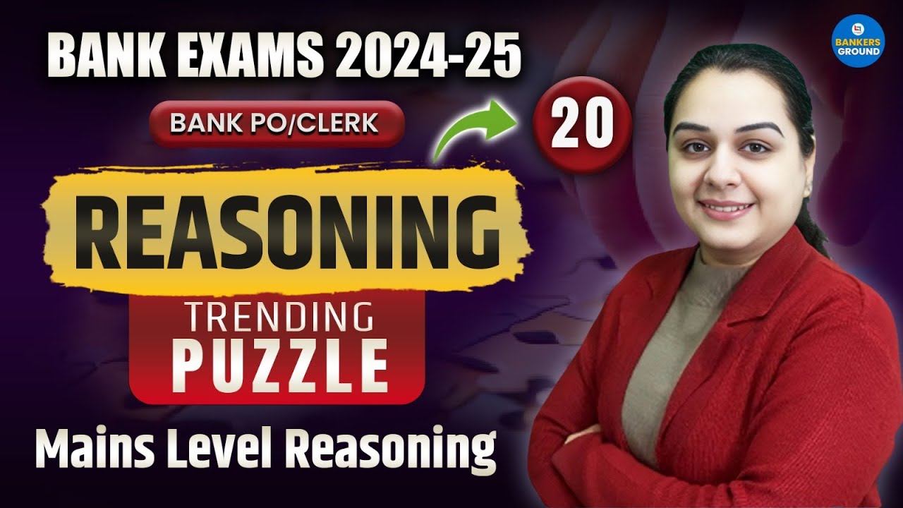 IBPS, IBPS RRB, SBI | Reasoning | Puzzle | Puzzle Reasoning for Bank 20 | Reasoning by Tanvi Ma'am