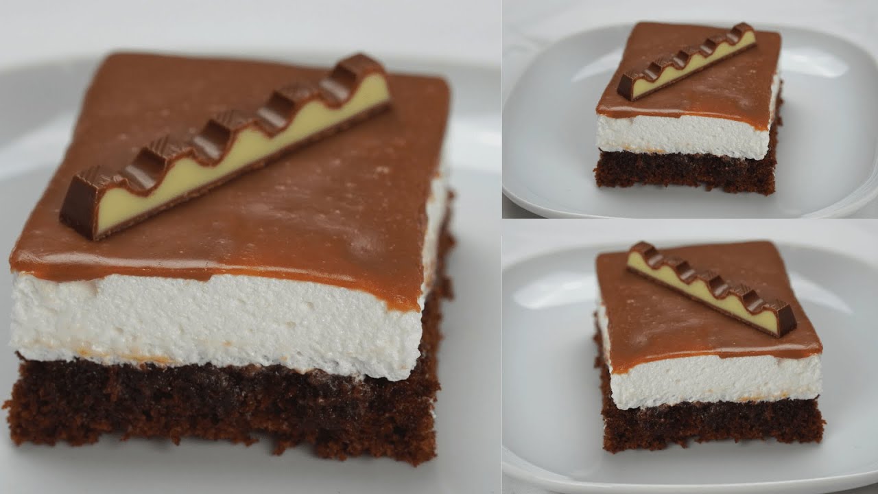 Marshmallow-Kuchen mit KINDER Schokolade - REZEPT