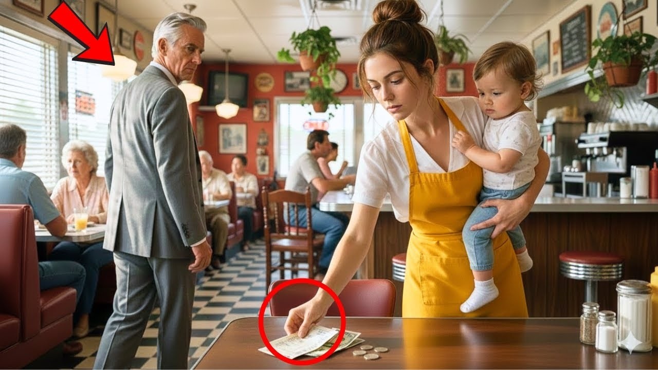 Millonario No Dejó Propina — Pero La Camarera Madre Soltera Descubrió Un Papel Oculto Bajo El Pla