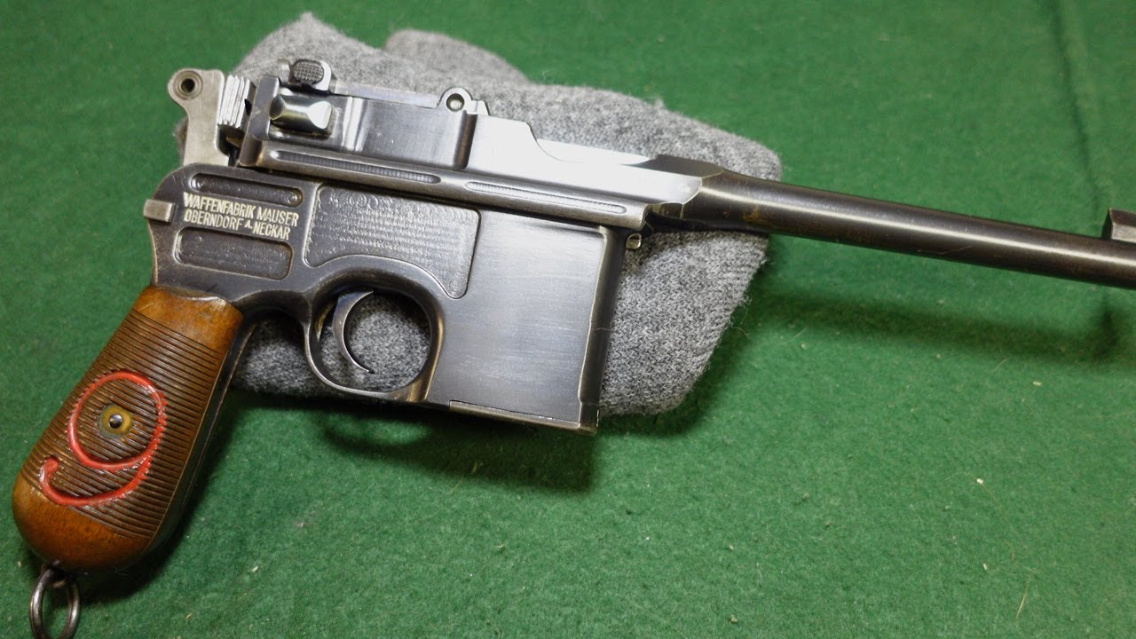 Mauser Spotlight:  A Near New Mauser Red Nine Broomhandle C/96 From WWI.