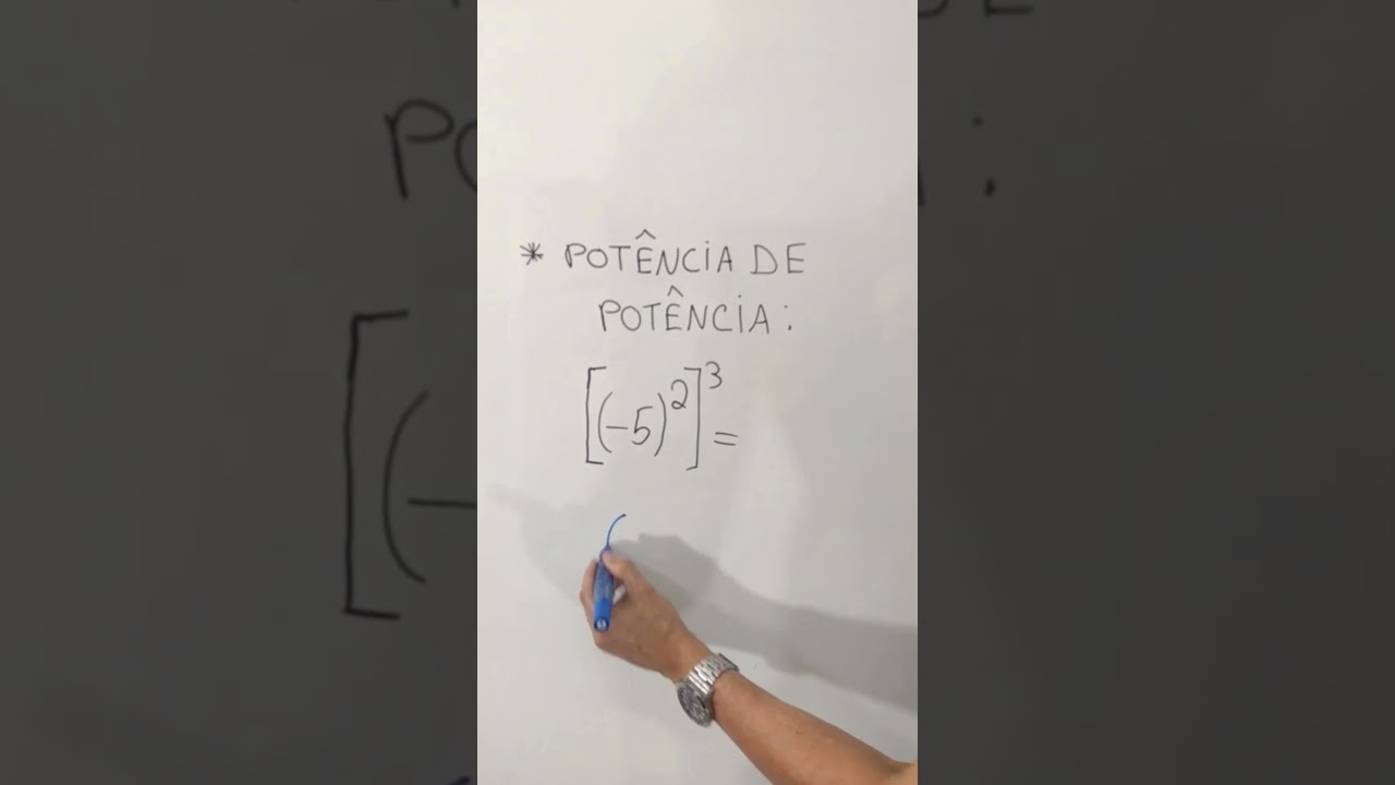 Pot&ecirc;ncia de pot&ecirc;ncia [(-5)&sup2;]&sup3; ❓