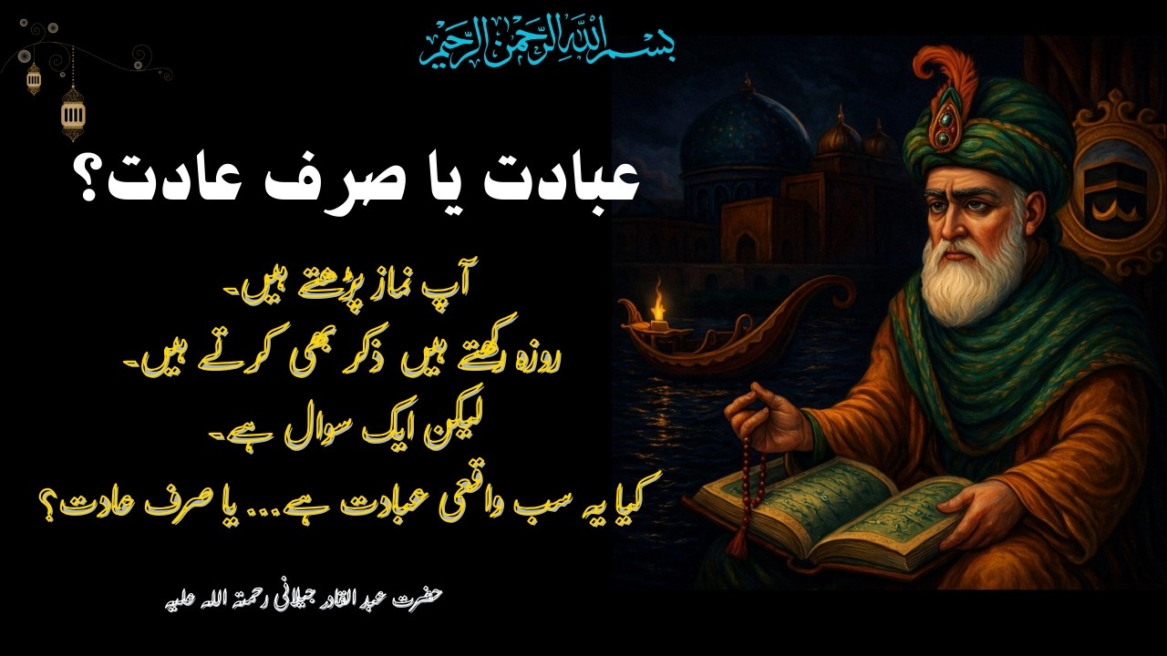 Haqiqi Ibadat Kya Hai? Ghous-e-Azam Hazrat Abdul Qadir Jilani R.A Ki Taleemat