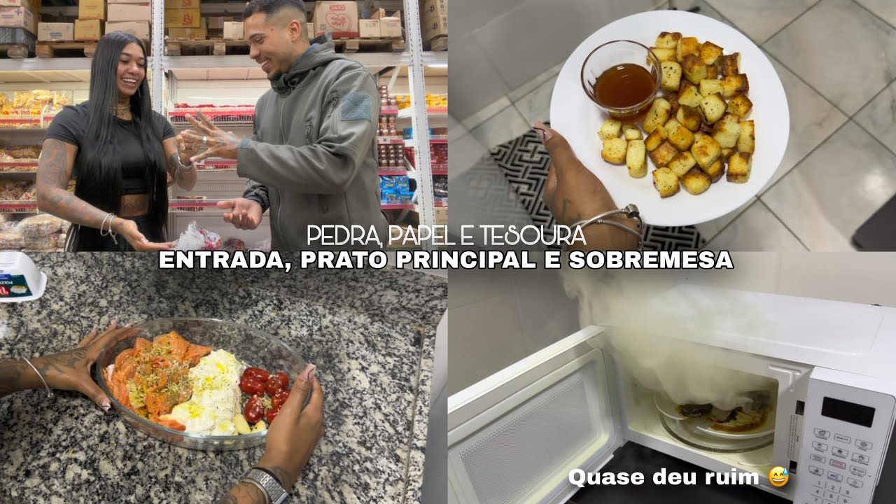DECIDIMOS O JANTAR DE UM JEITO DIFERENTE | ENTRADA, PRATO PRINCIPAL E SOBREMESA
