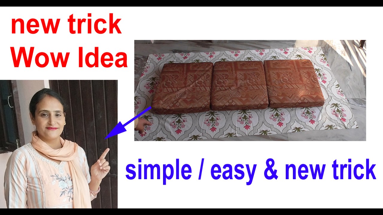 New trick - new idea - saree reuse idea / bedsheet reuse idea / no cost diy for home / sewing