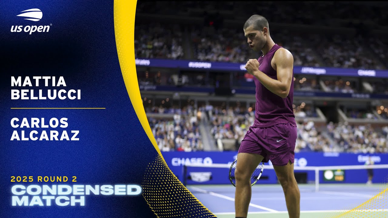 Mattia Bellucci vs. Carlos Alcaraz Condensed Match | 2025 US Open Round 2