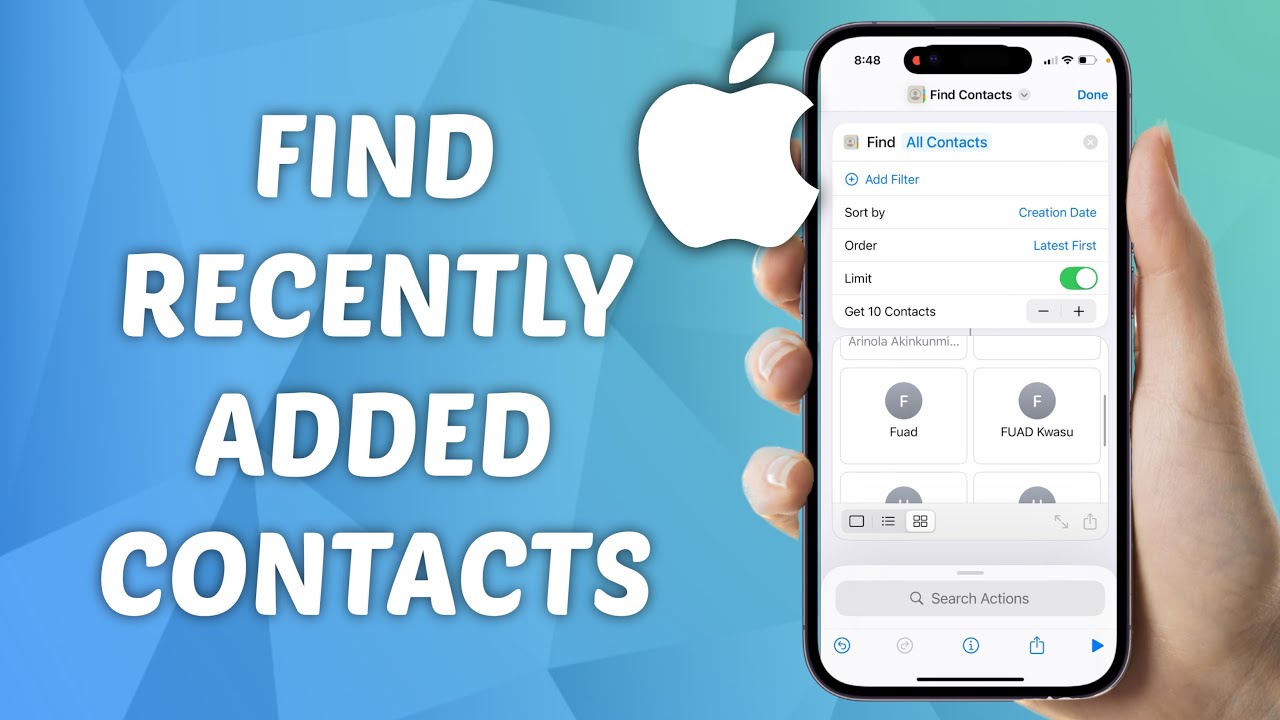 How to Find Recently Added Contacts on iPhone 16