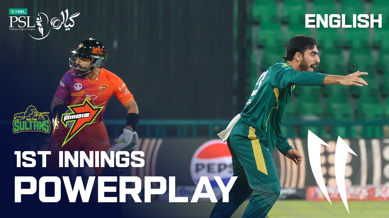 1st Innings Powerplay | Multan Sultans vs Rawalpindiz | English | Match 14 | HBL PSL 11 | MZB1K