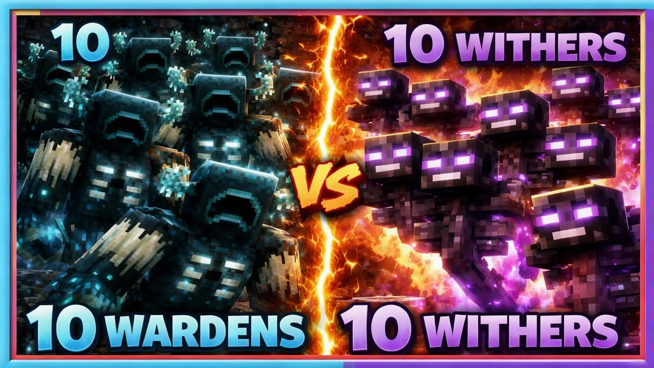 10 Wardens vs 10 Withers | Minecraft