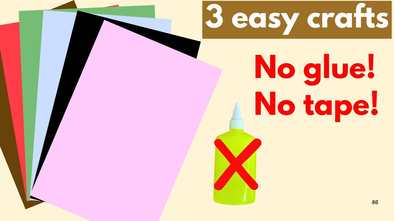3 Amazing Paper Crafts | No Glue No Tape ✨ DIY for Beginners