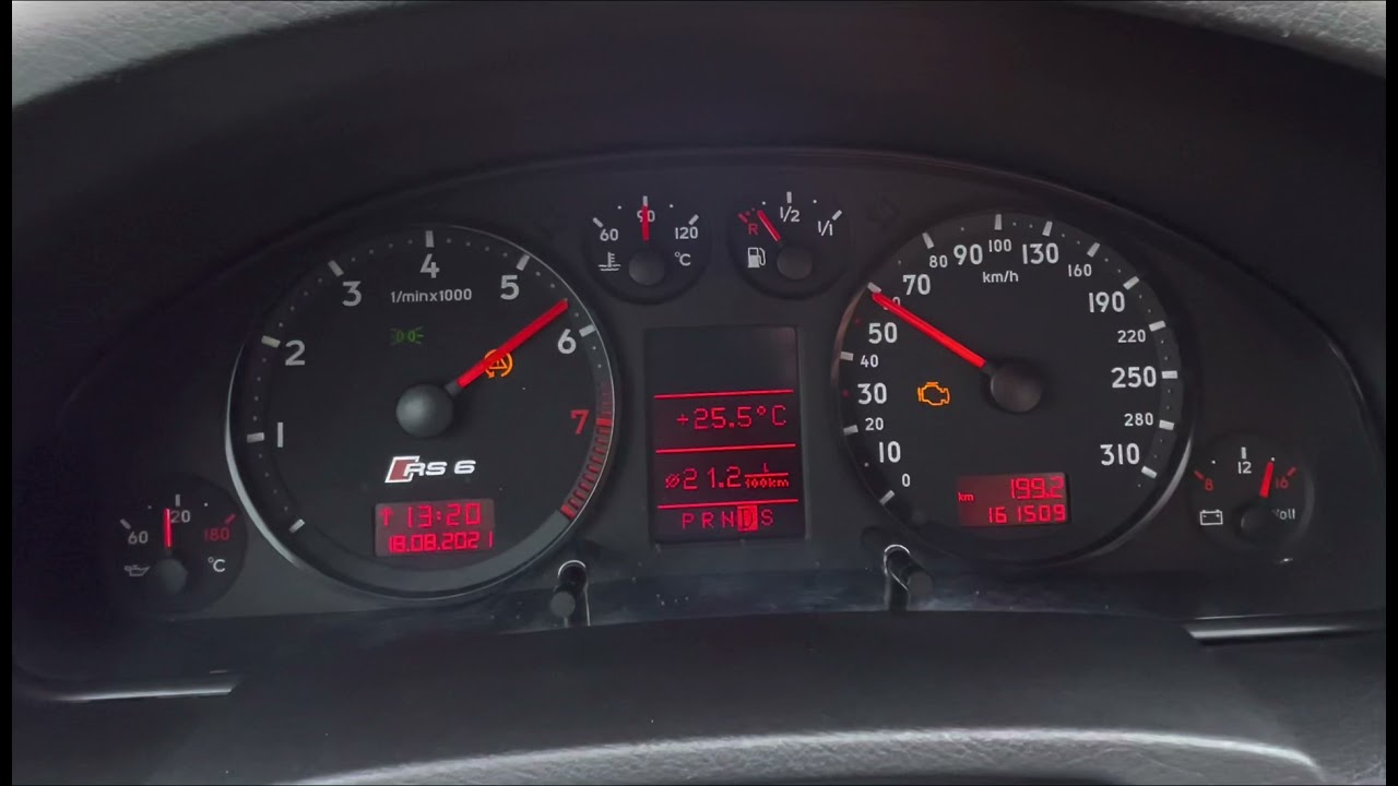 Audi RS6 C5 acceleration 0 - 100 km h stock