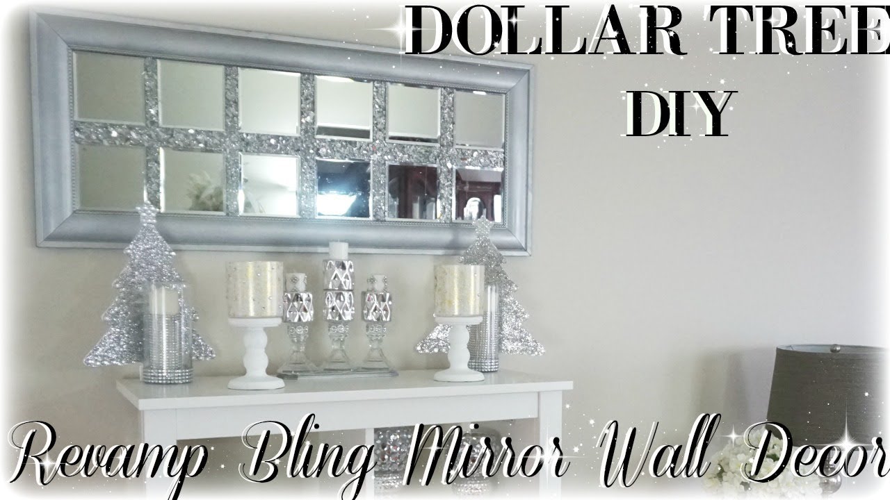 DIY BLING REVAMP MIRROR WALL DECOR | DIY DOLLAR TREE MIRROR WALL ART DECOR | HOME DECOR