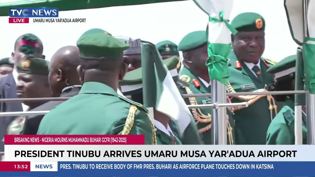 President Tinubu Awaits Arrival Of Buhari's Body At Umar Yar'Adua's Airport