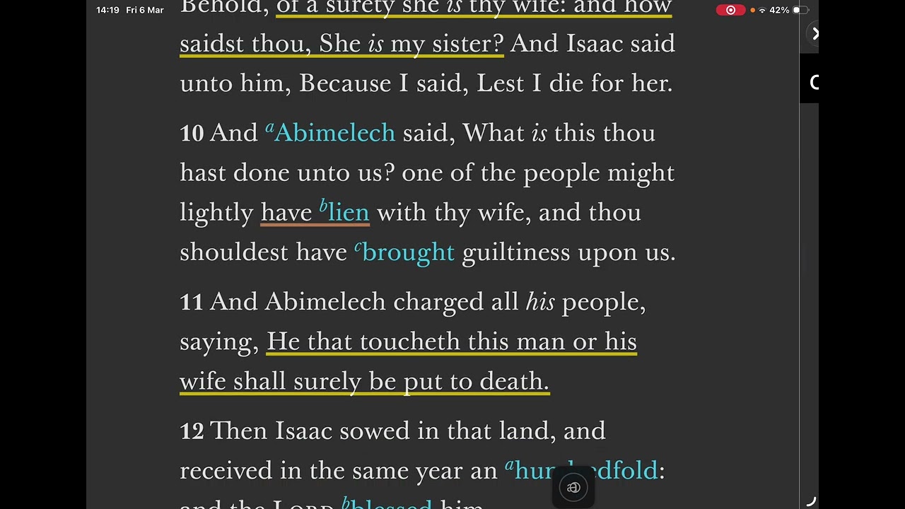 CFM S3E74B. Gen 26. The promises to Abraham and Isaac.