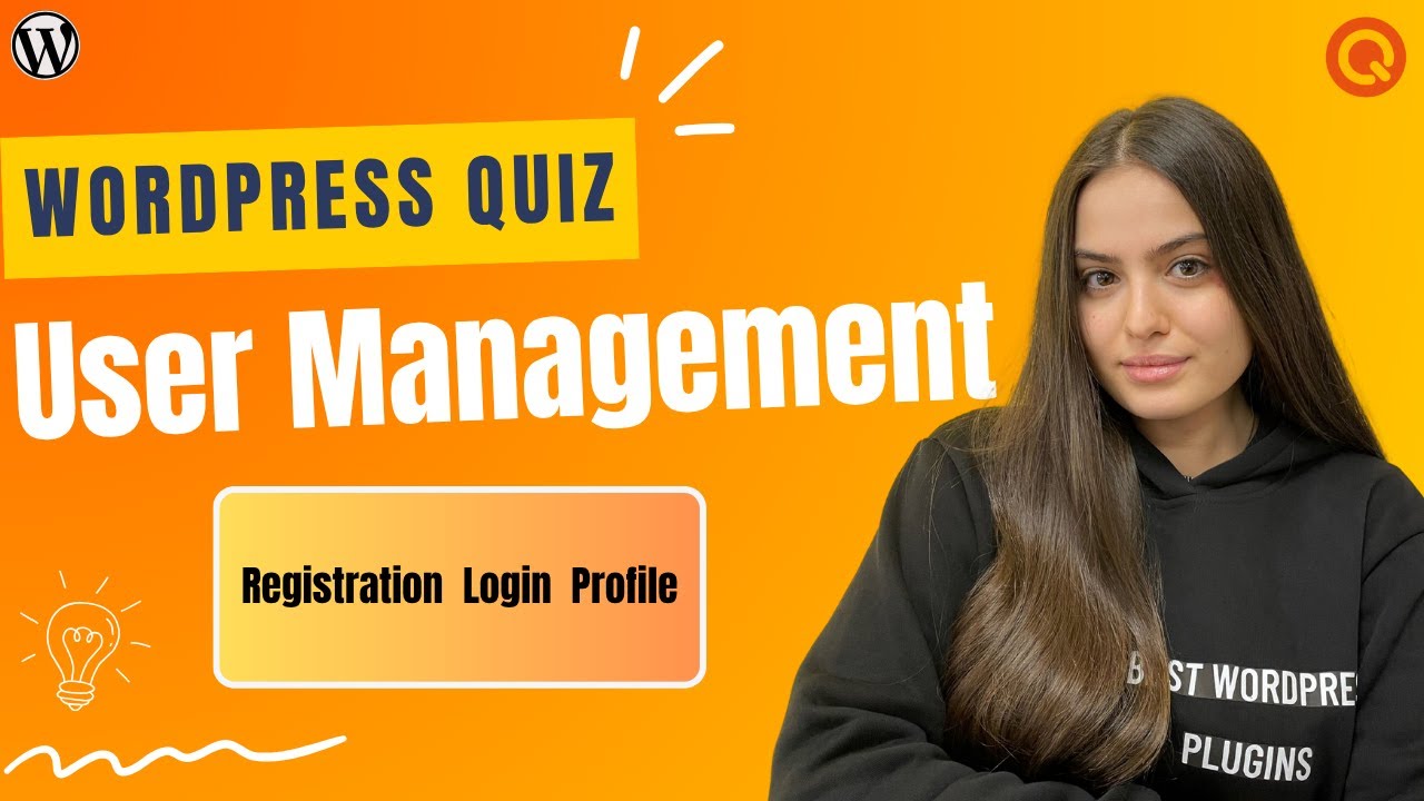WordPress Quiz User Management: Registration, Login, Profile