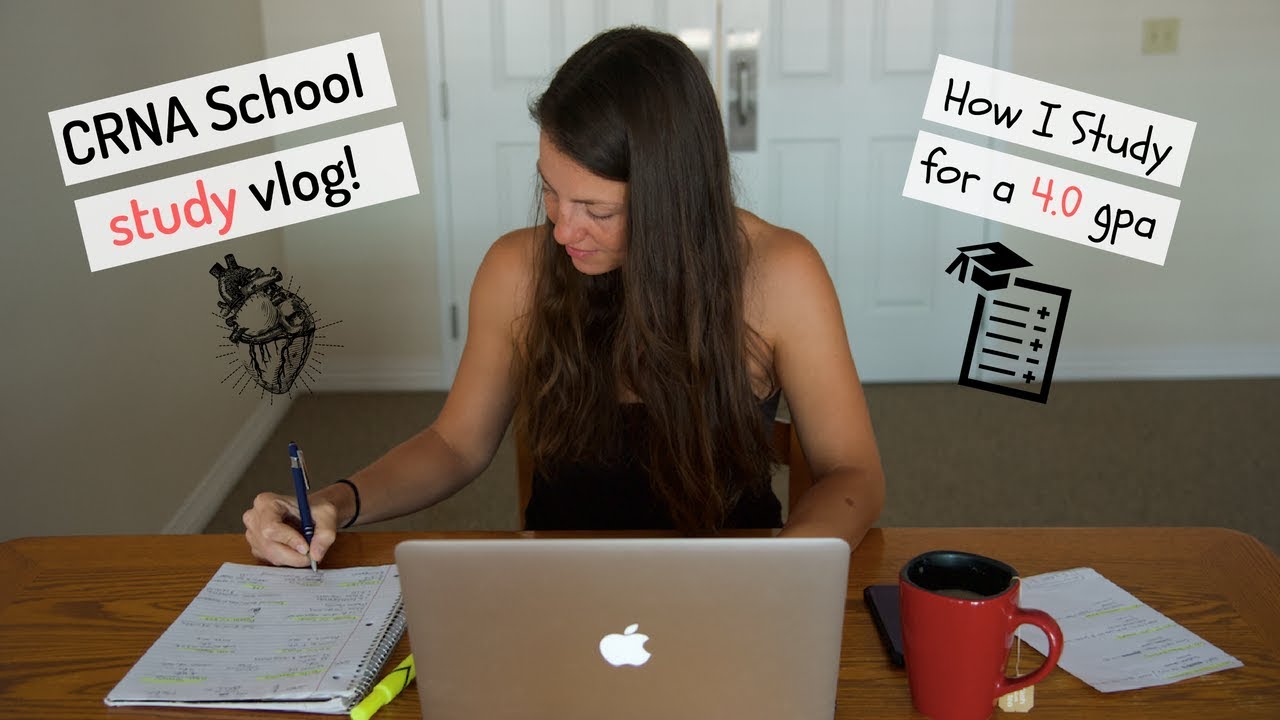 CRNA School Study Tips | SRNA Study Day Vlog! Road to 4.0 GPA.